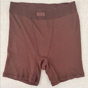 SKIMS Brown Women’s Boxer Brief style shorts